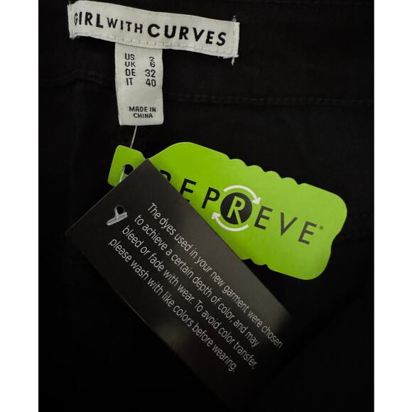 Girl With Curves Regular High Waisted Skinny Jean Black Size 2 Pockets NWT - Picture 7 of 10